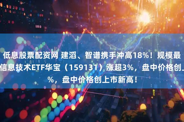 低息股票配资网 建滔、智谱携手冲高18%！规模最大港股通信息技术ETF华宝（159131）涨超3%，盘中价格创上市新高！